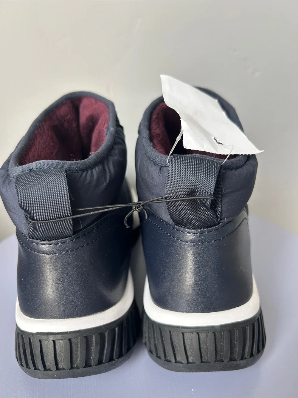 Tommy Hilfiger Tworono-C Navy Women Puffer Slip-On Ankle Boots Sz 9